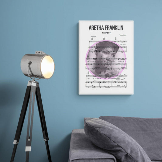 Aretha Franklin Respect 1967 song lyric print UK — soul wall art 260gsm archival matte Camden Market
