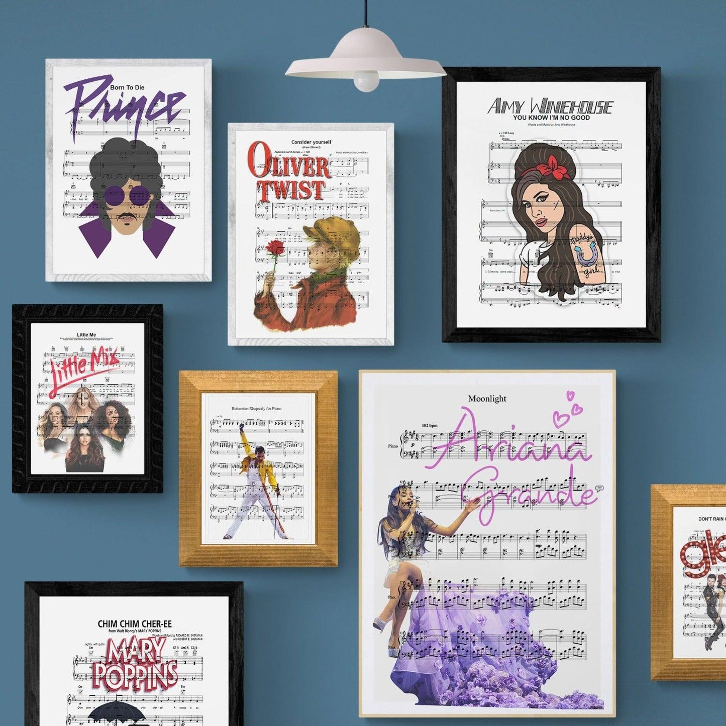 Ariana Grande - Moonlight Sheet Notes Print - 98types
