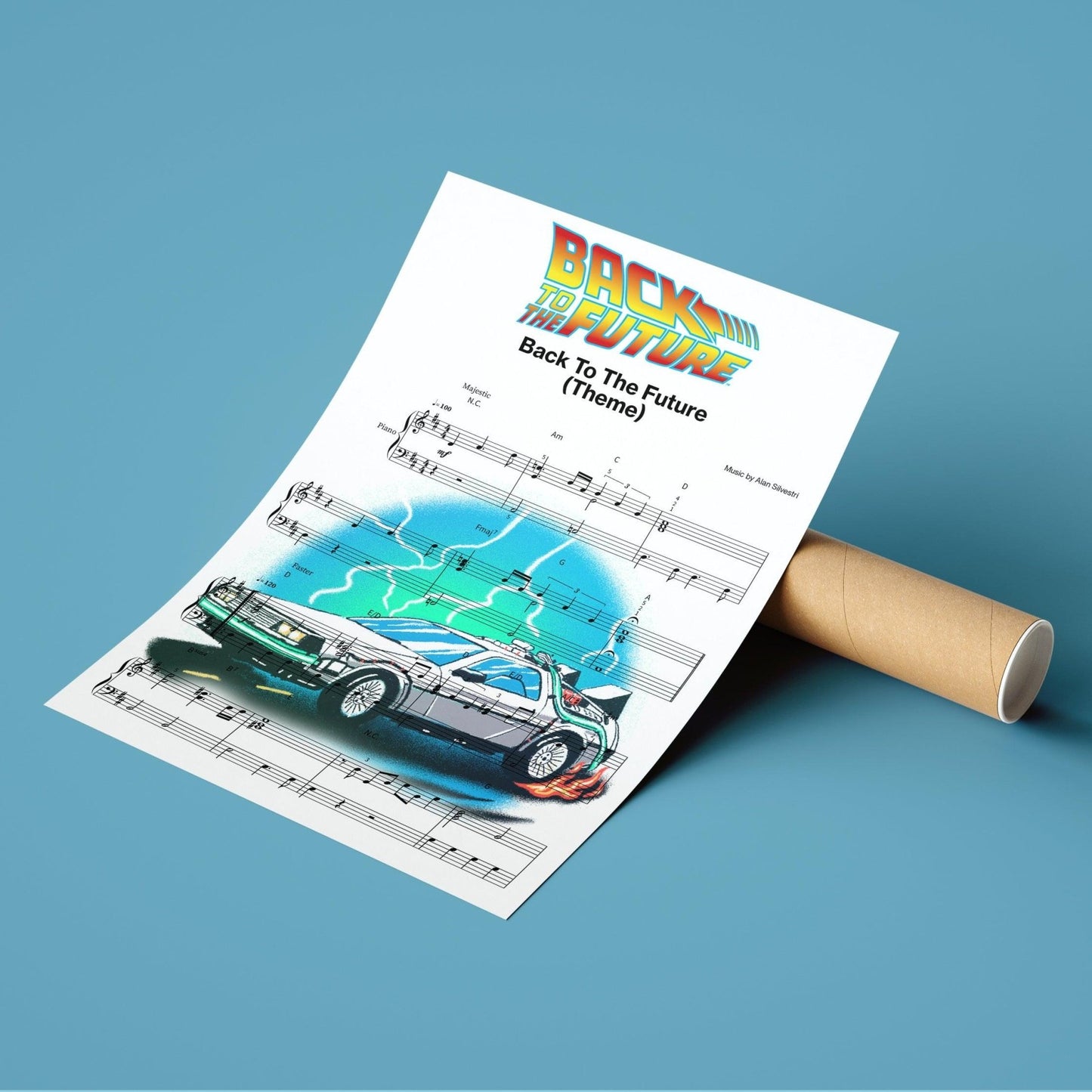 Back To The Future - Theme Poster - 98typesMusic