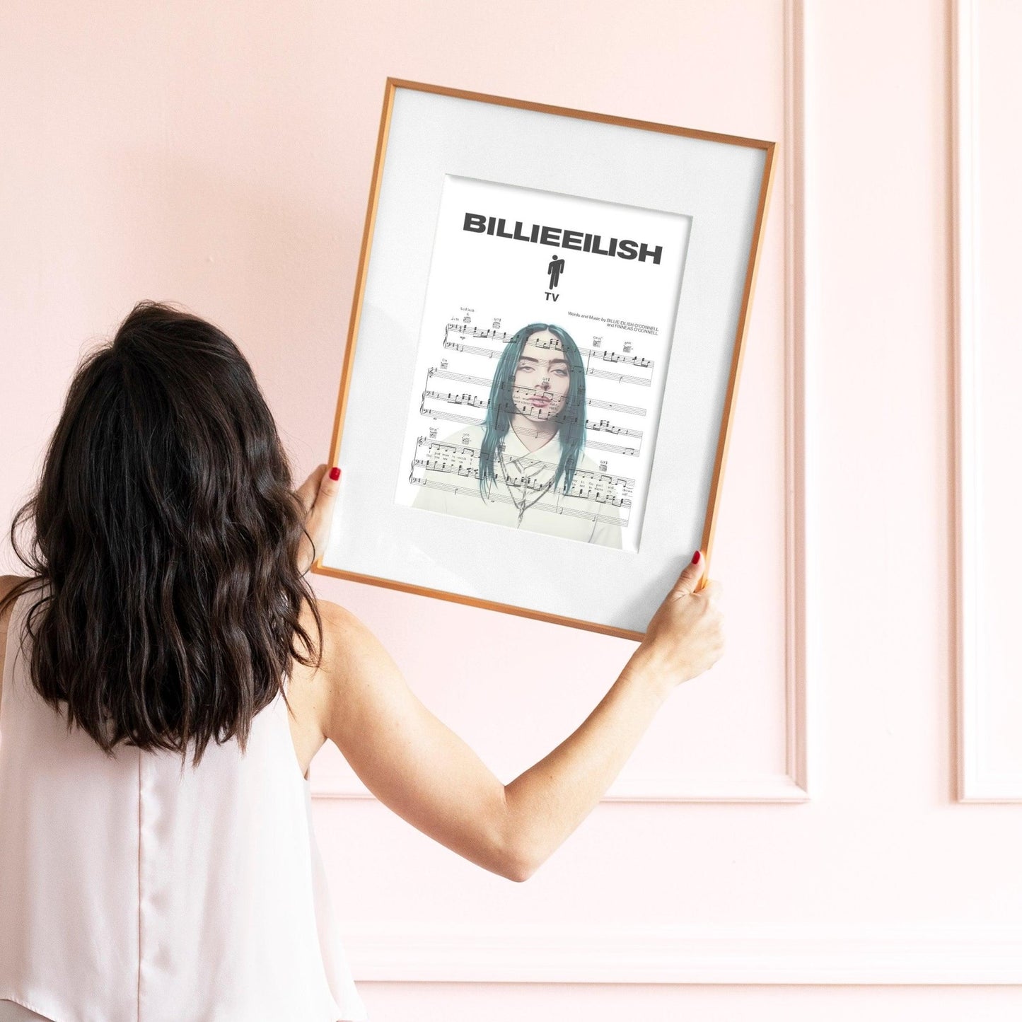 Billie Eilish TV 2022 song lyric print UK — Happier Than Ever pop wall art 260gsm archival matte Camden Market