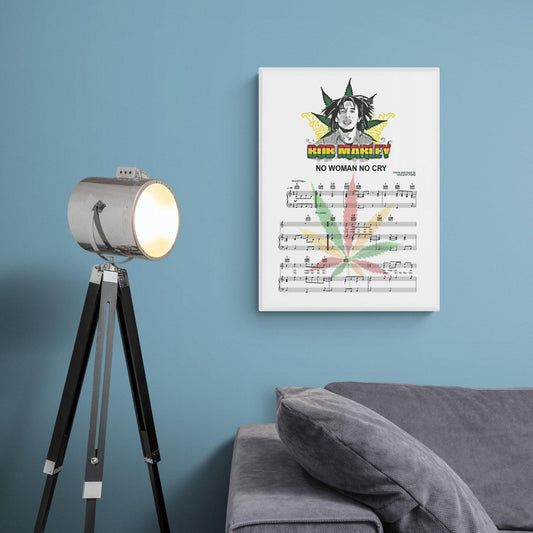 Bob Marley No Woman No Cry 1974 song lyric print UK — reggae Natty Dread wall art 260gsm archival matte Camden Market - 98types