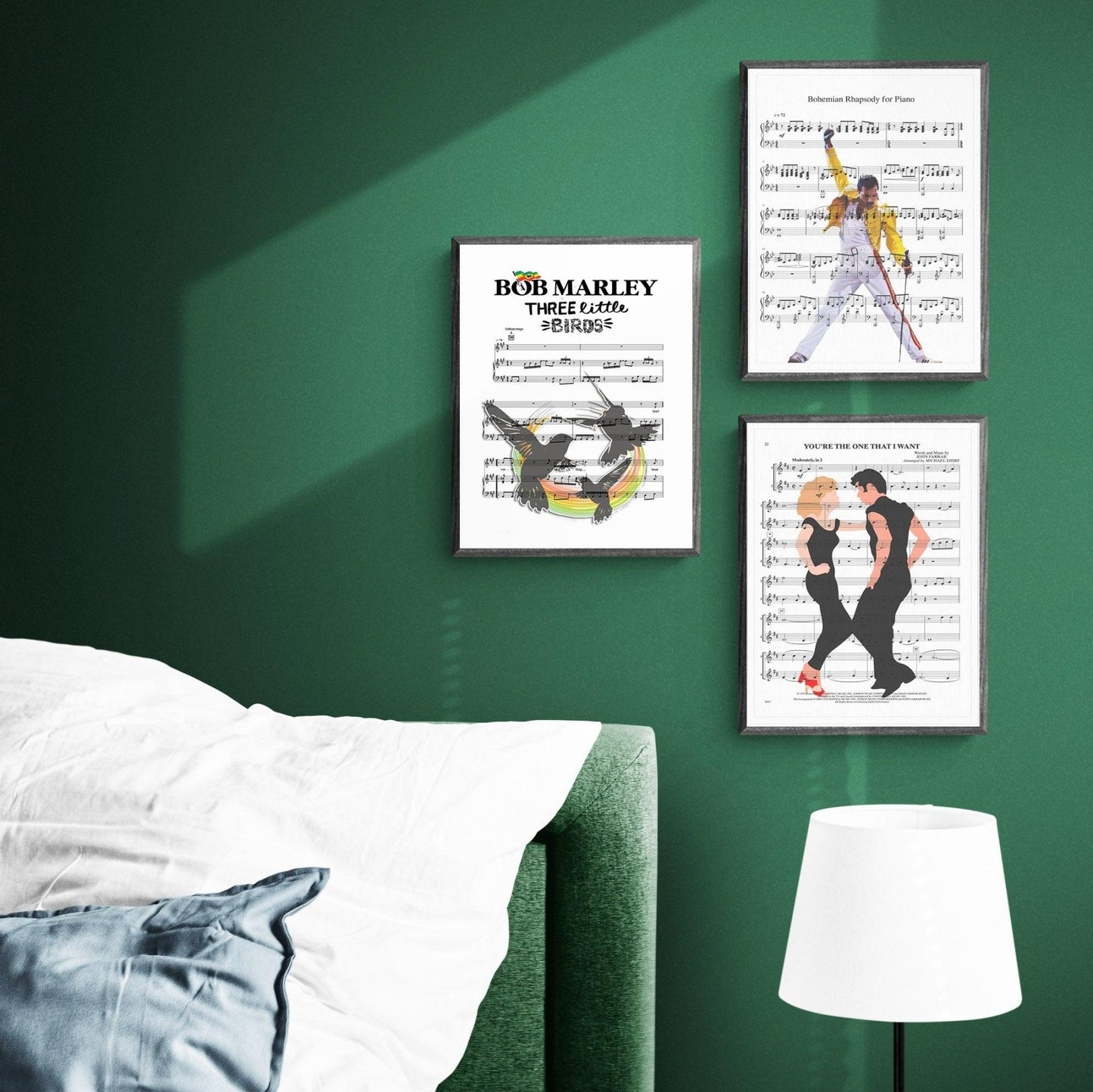 Bob Marley Three Little Birds 1977 song lyric print UK — reggae Exodus wall art 260gsm archival matte Camden Market
