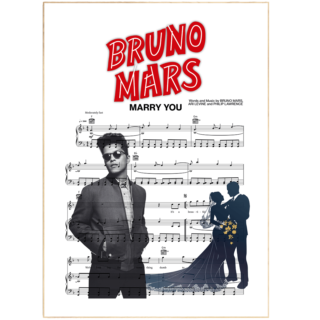 Bruno Mars - MARRY YOU Poster - 98types