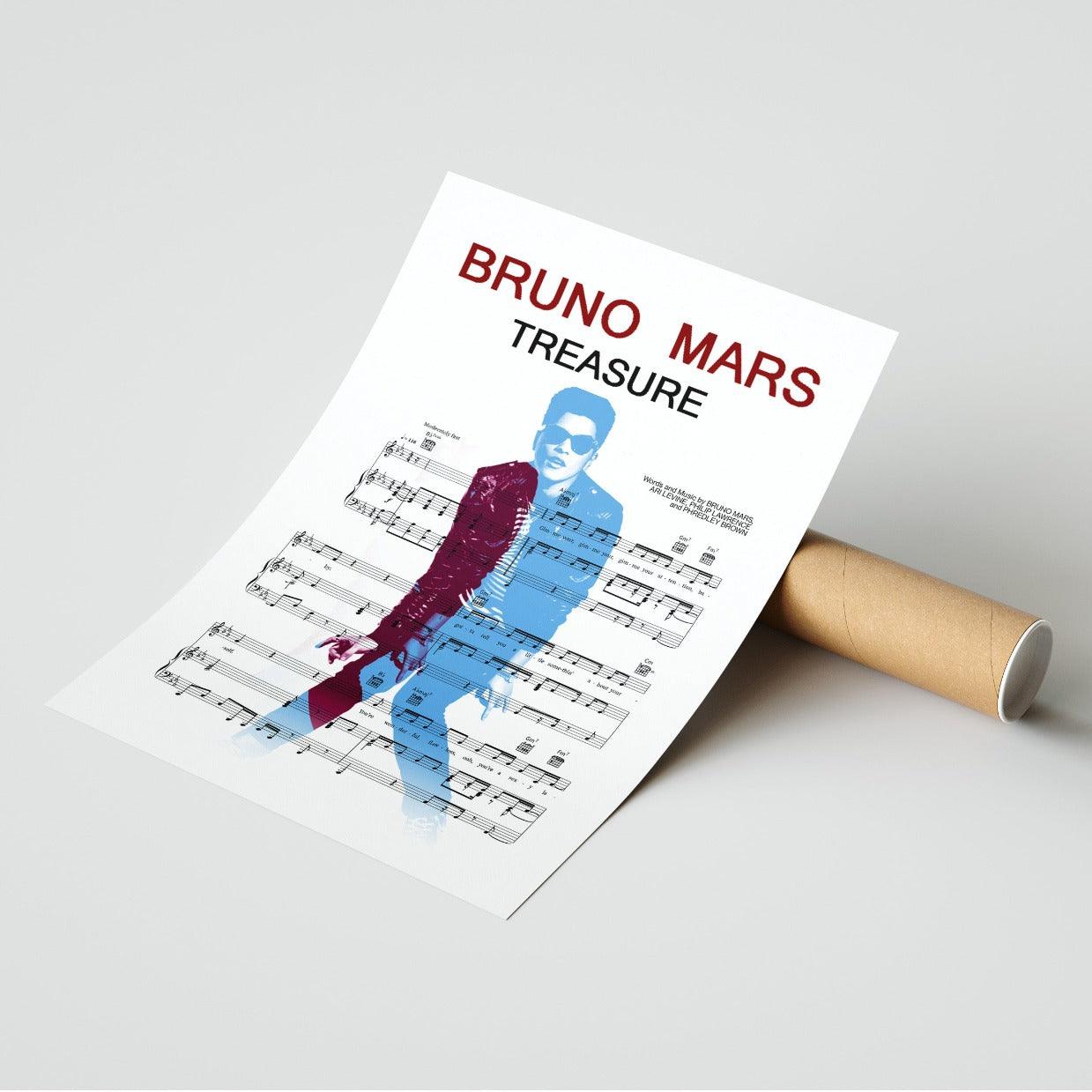 Bruno Mars - Treasure Poster - 98typesMusic