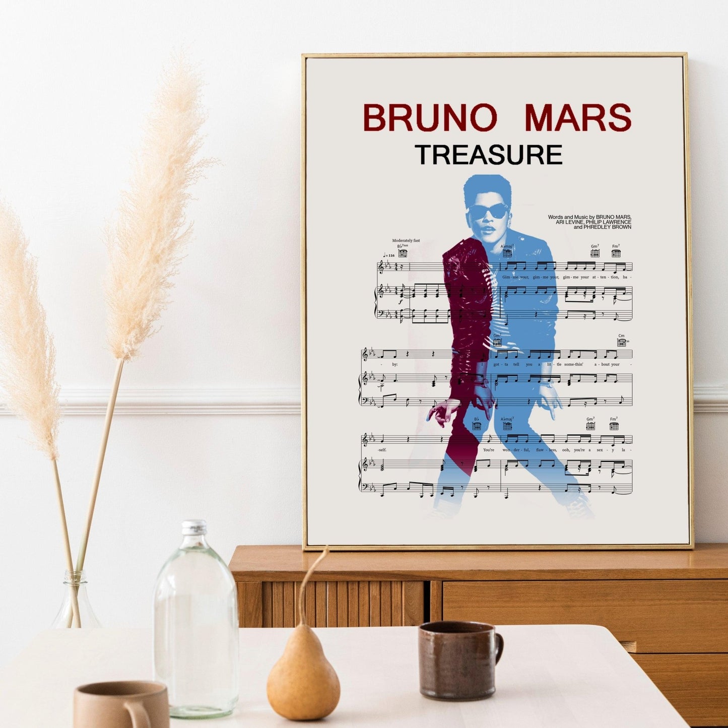 Bruno Mars - Treasure Poster - 98typesMusic