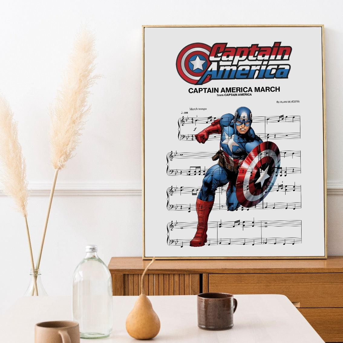 Captain America Main theme Poster - 98typesMusic