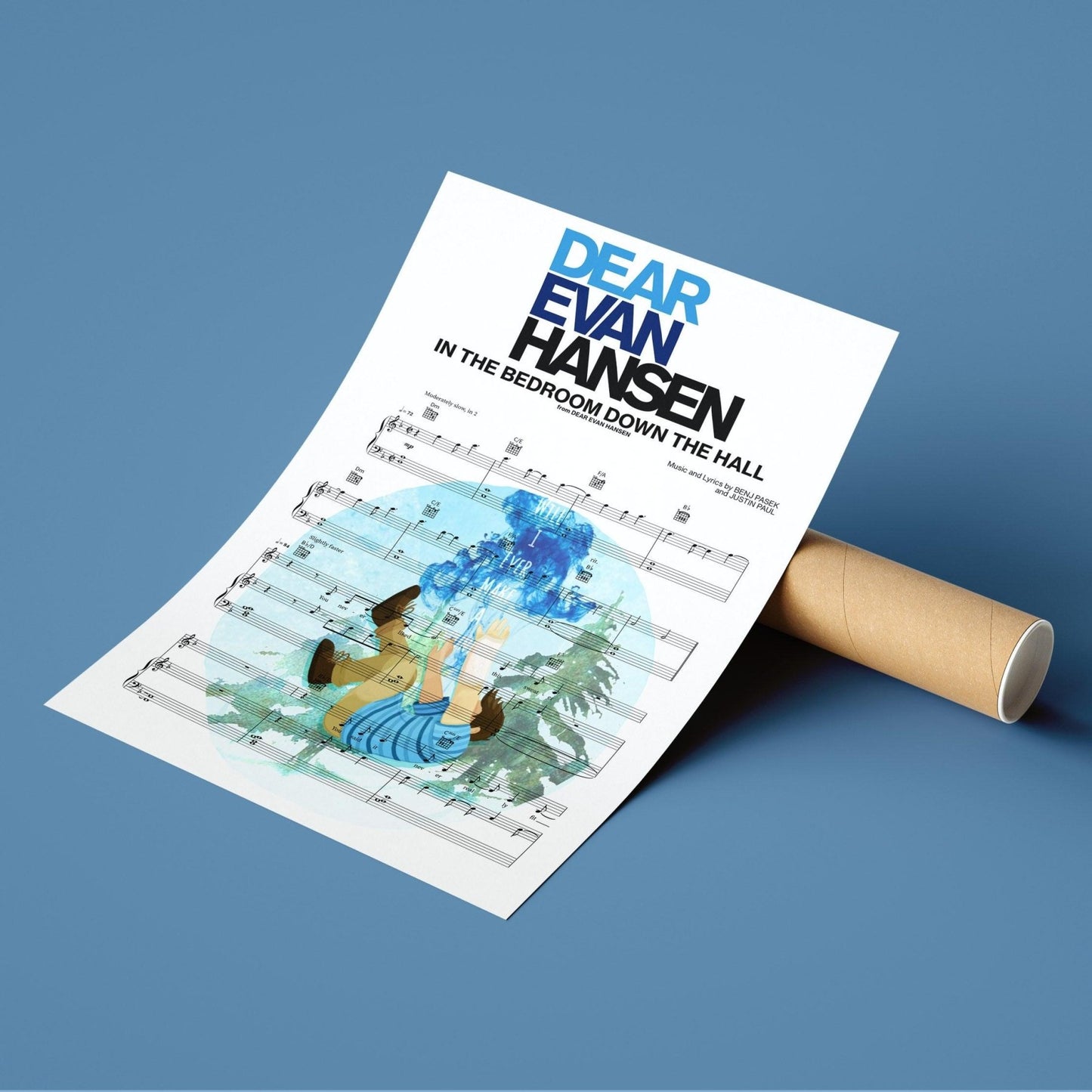 Dear Evan Hansen - IN THE BEDROOM DOWN THE HALL Poster - 98types