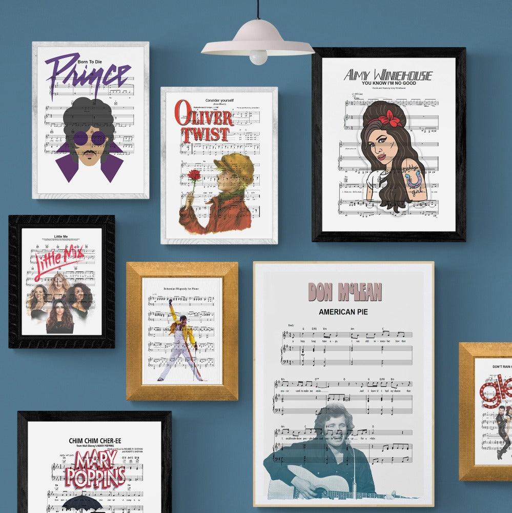 Don McClean American pie Song Print - 98types