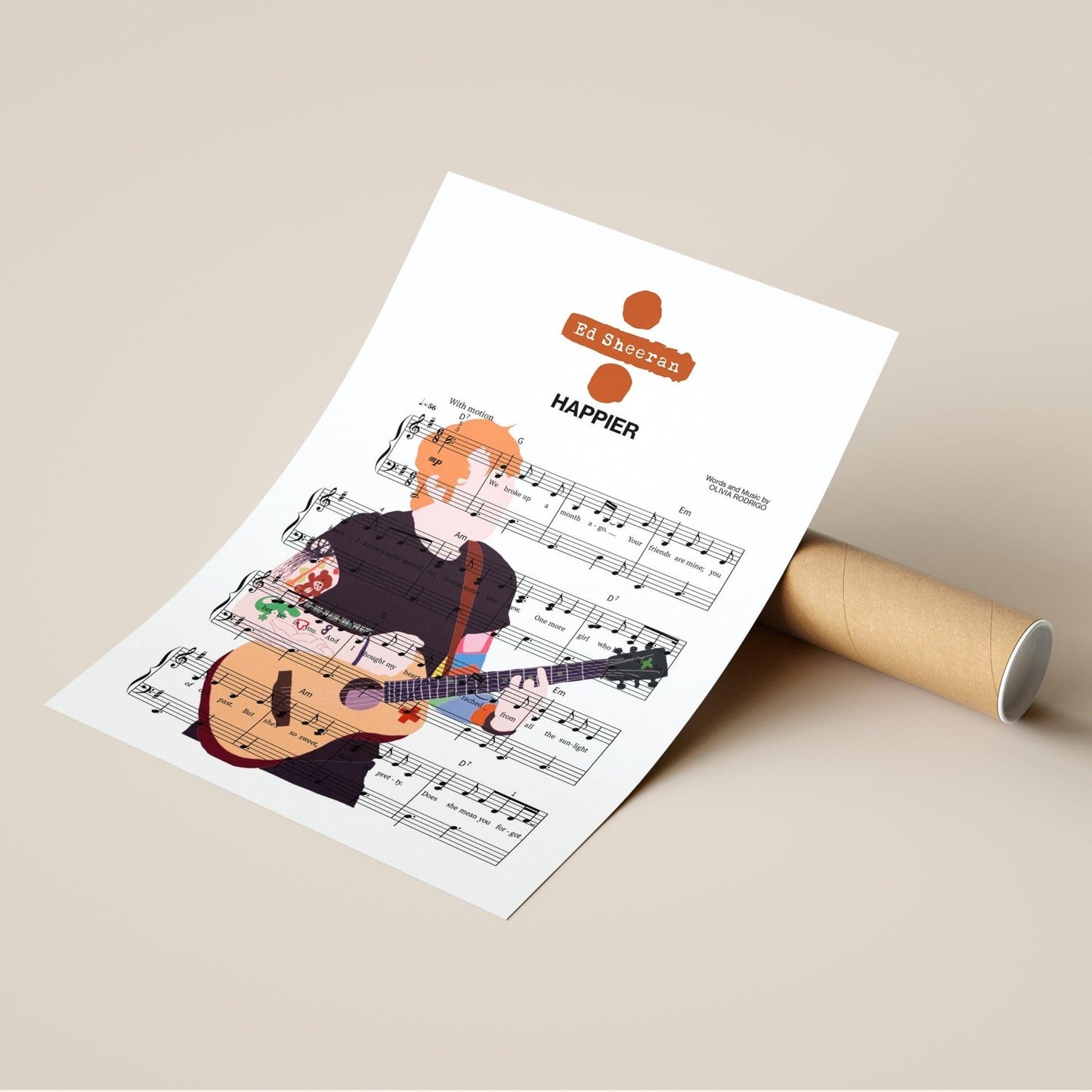 Ed Sheeran - Happier Poster - 98types