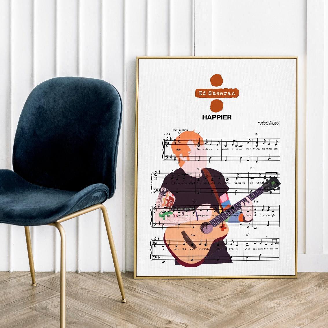 Ed Sheeran - Happier Poster - 98types