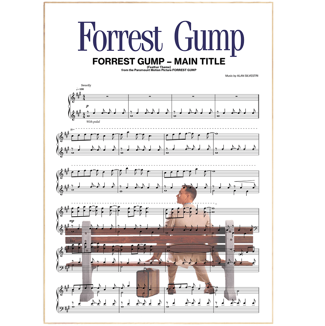 Forrest Gump - Alan Silvestri Theme Song Print - 98types