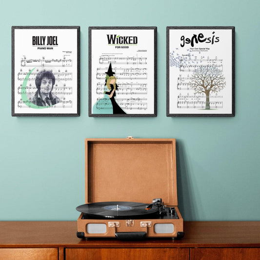 Genesis poster, Your Own Special Way print, Genesis lyric wall art, classic rock poster UK, music gift for him