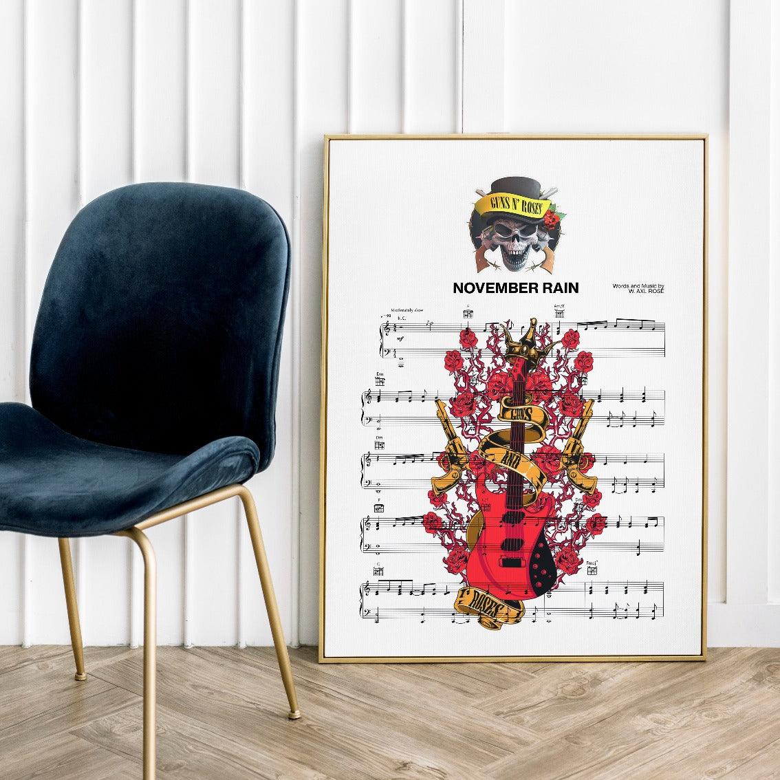 Guns N' Roses - November Rain Song Print - 98typesMusic