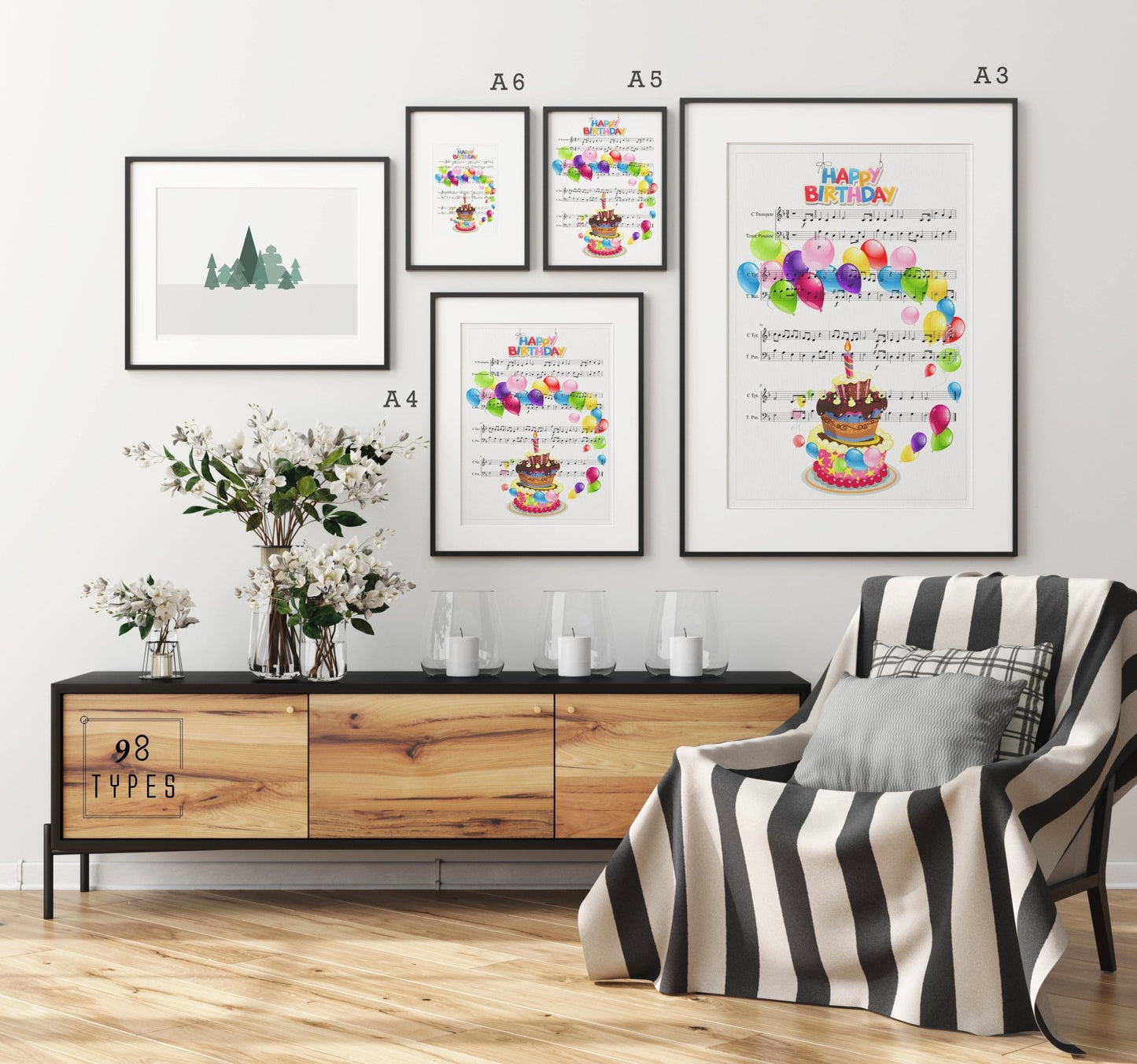 Happy Birthday Song Print | Sheet Music Wall Art - 98types