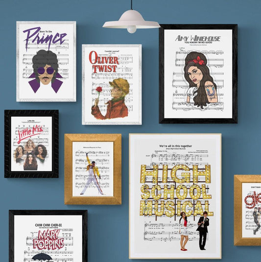 High School Musical We're All in This Together 2006 lyric print UK — Disney Channel wall art 260gsm Camden Market