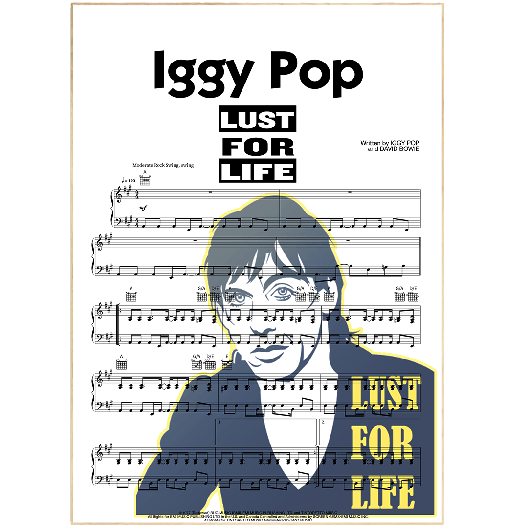 Iggy Pop - Lust For Life Poster - 98types