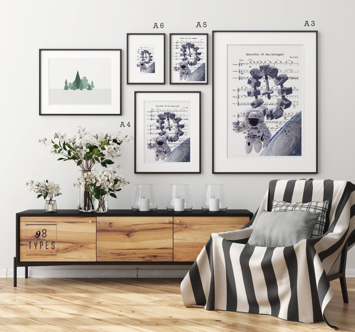 Interestellar - Stay Print | Sheet Music Wall Art - 98typesMusic