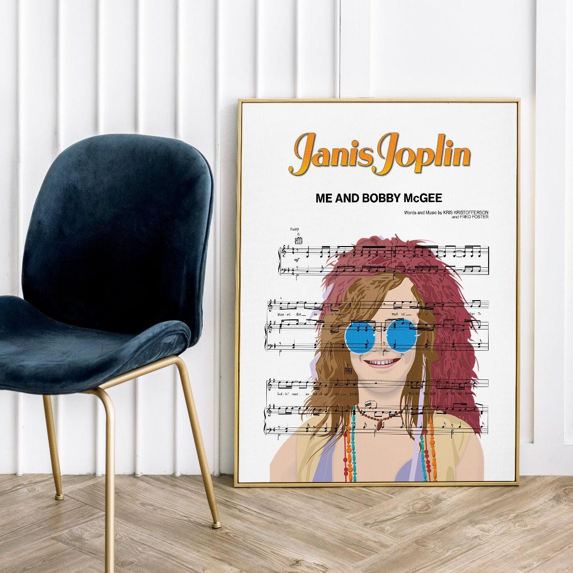 Janis Joplin - Me And Bobby McGee Poster - 98types