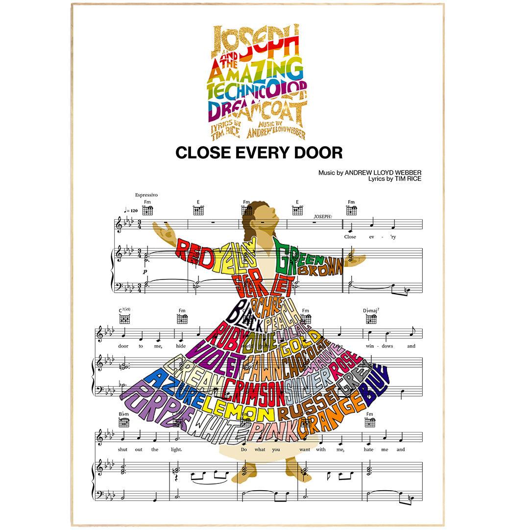 Joseph and the Amazing Technicolor Dreamcoat - CLOSE EVERY DOOR Poster - 98types