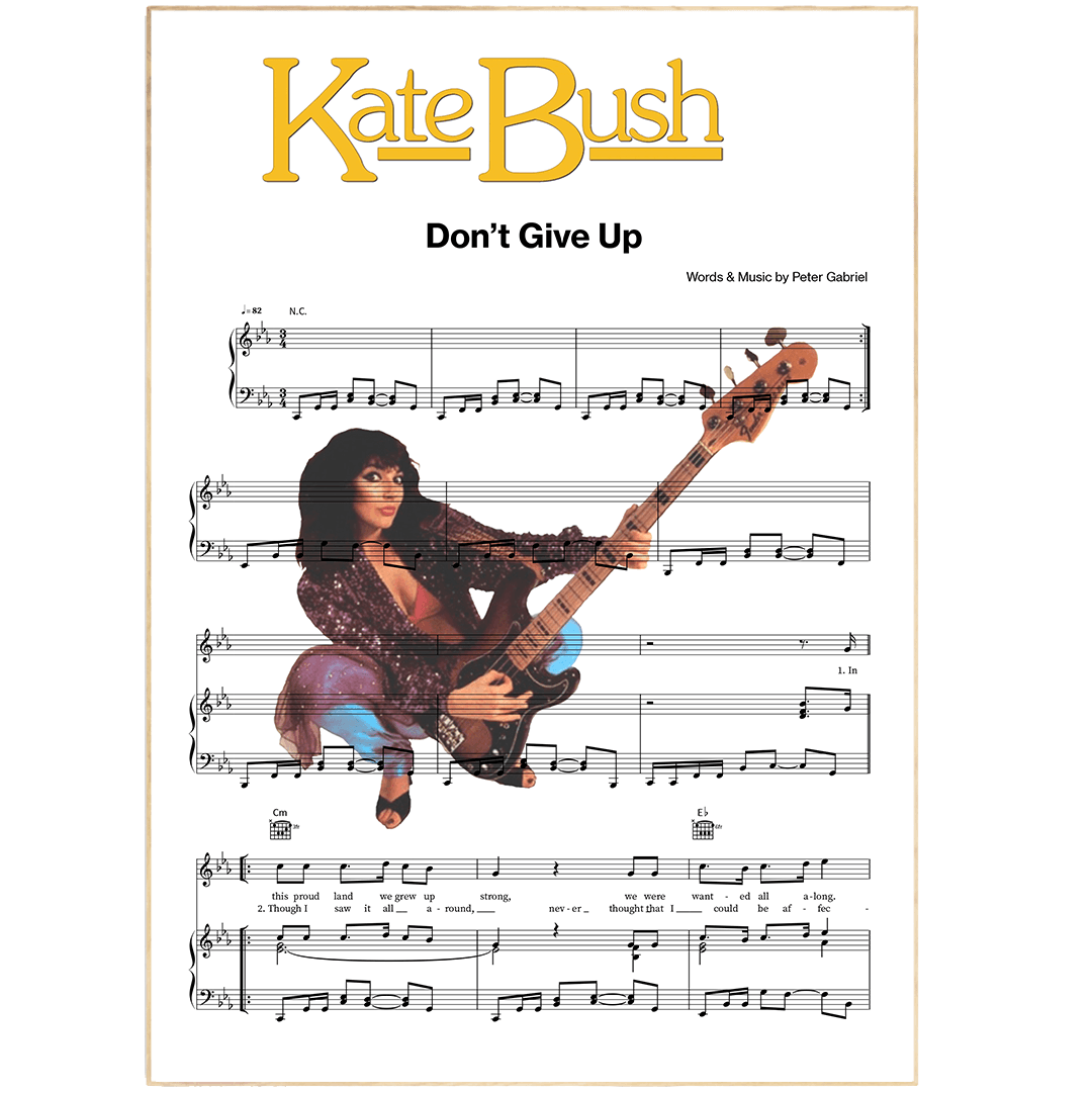 Kate Bush - Don't give up Poster - 98typesMusic