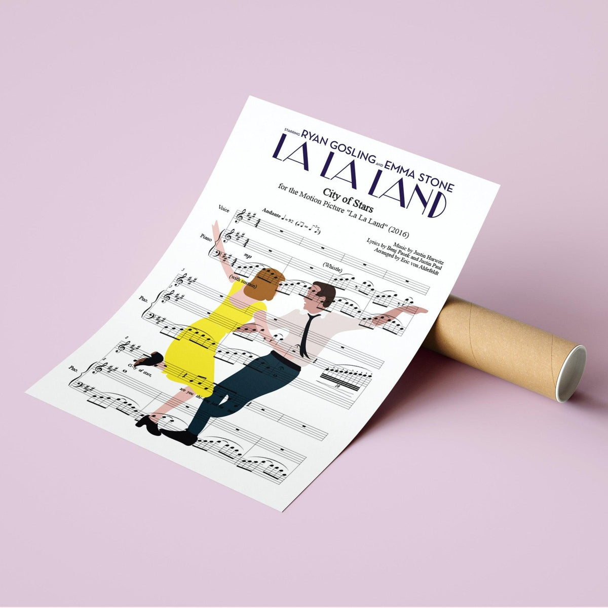 La La Land - City of Stars Song Lyric Print song lyric print by 98 Types – view 2