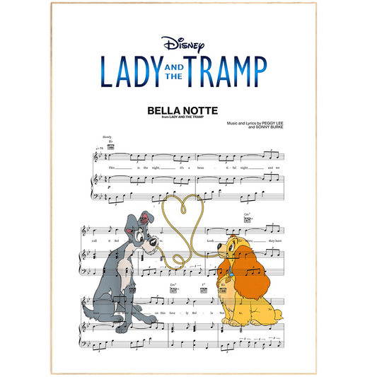LADY AND THE TRAMP - BELLA NOTTE Print - 98types