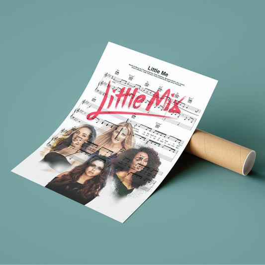 Little Mix Little Me 2013 song lyric print UK — Salute pop wall art 260gsm archival matte Camden Market