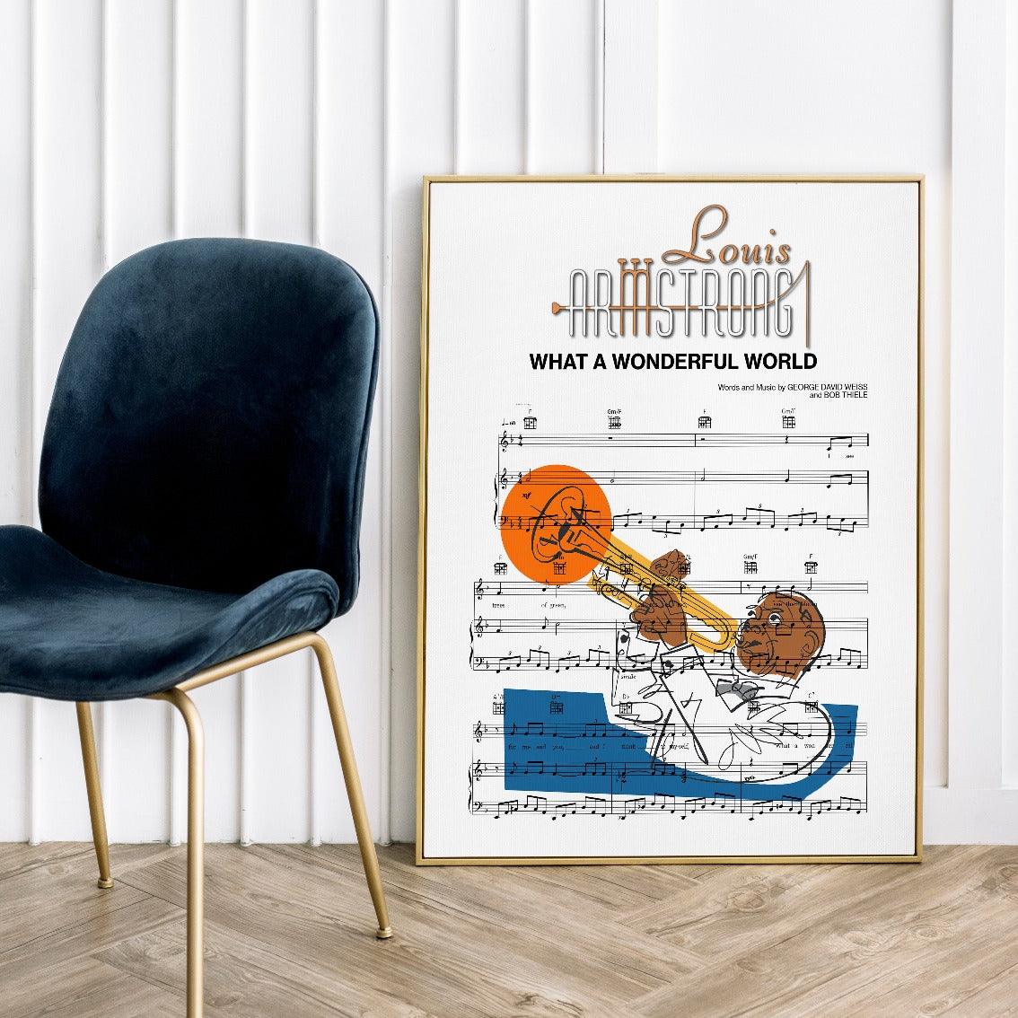 Louis Armstrong - What A Wonderful World Poster - 98typesMusic