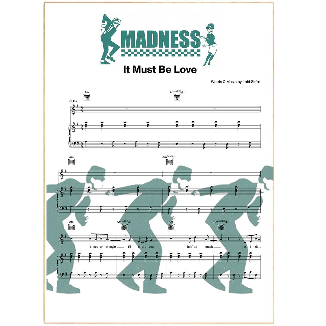 Madness - It Must Be Love Poster - 98typesMusic