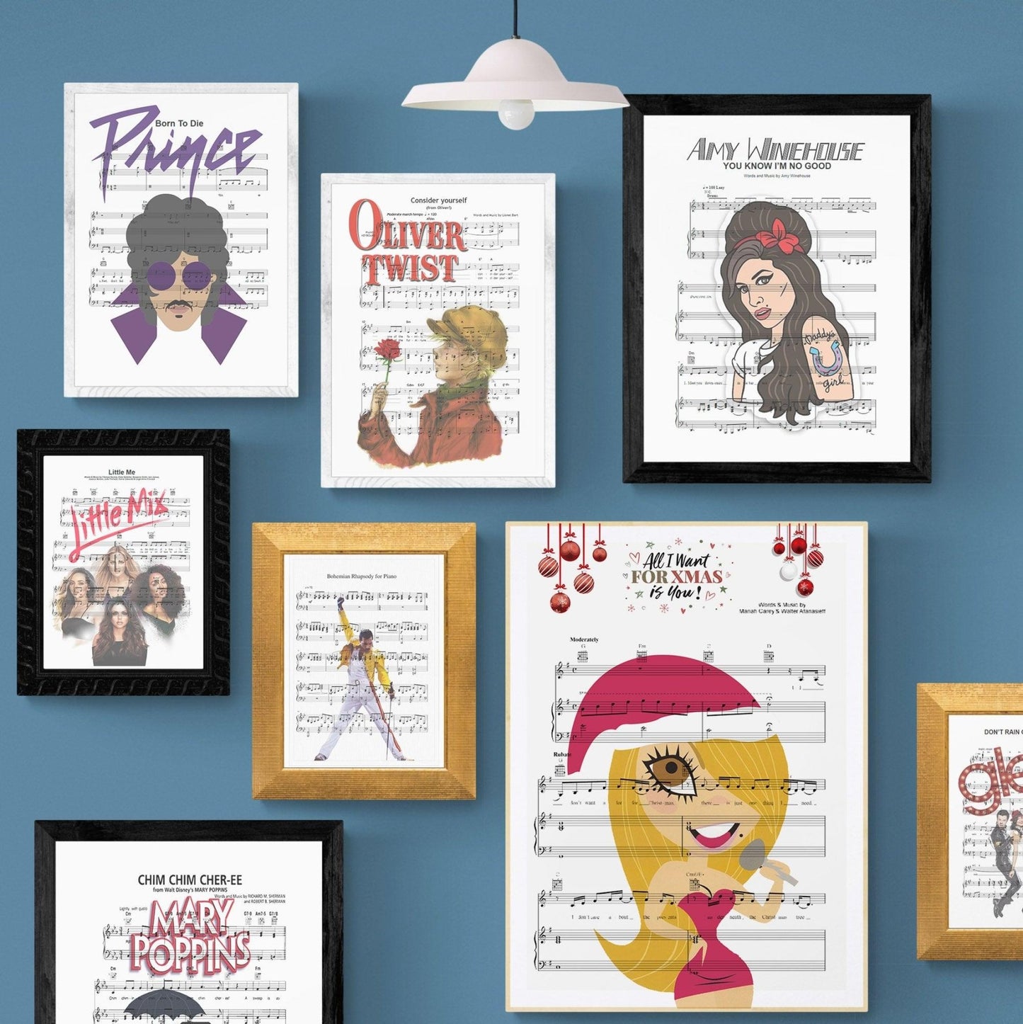 Mariah Carey • All I Want for Christmas Is You Song Lyric Print - 98typesMusic