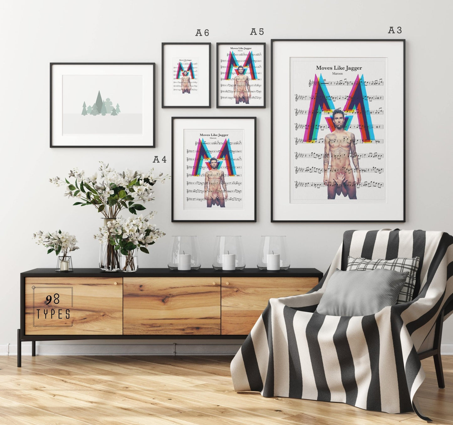Maroon 5 - Moves Like Jagger Theme Song Print - 98typesMusic