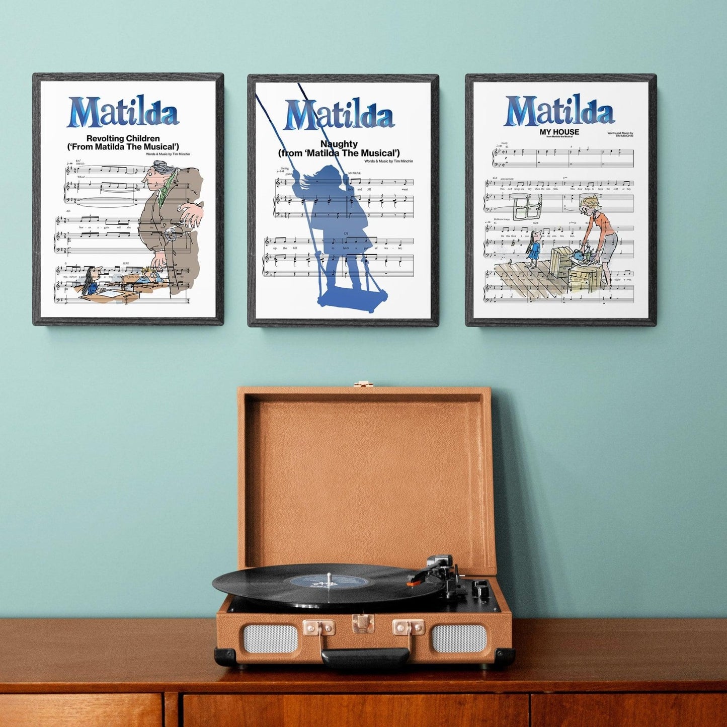 Matilda the Musical Revolting Children lyric print UK — RSC musical wall art 260gsm archival matte Camden Market