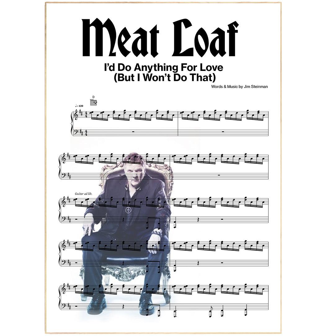 Meat Loaf - I'd Do Anything For Love Poster - 98typesMusic