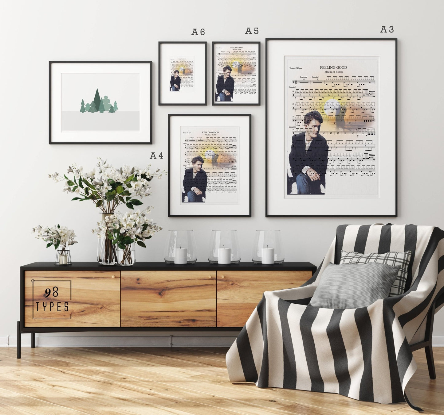 Michael Buble - Feeling Good Song Print - 98typesMusic