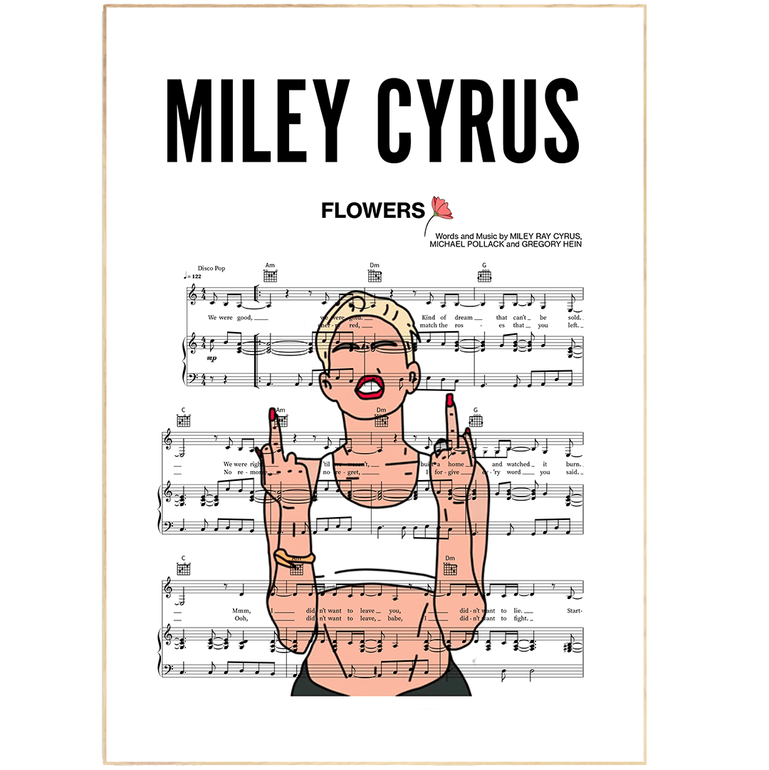 Miley Cyrus - FLOWERS Poster - 98types