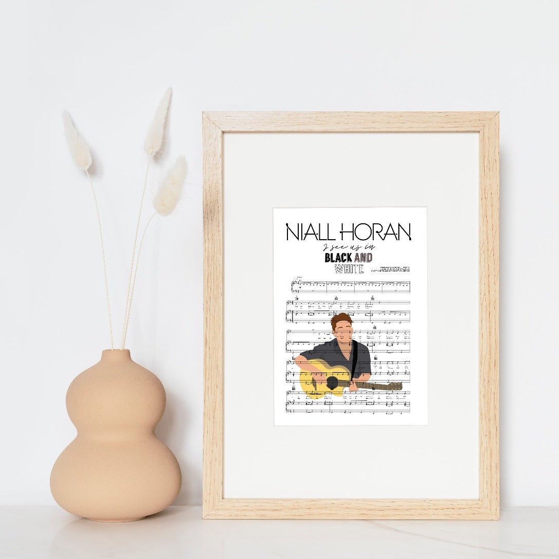 Niall Horan - Black And White Poster - 98types