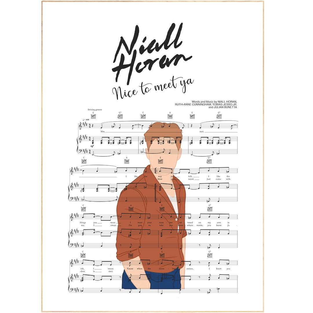 Niall Horan - Nice To Meet Ya Poster - 98typesMusic