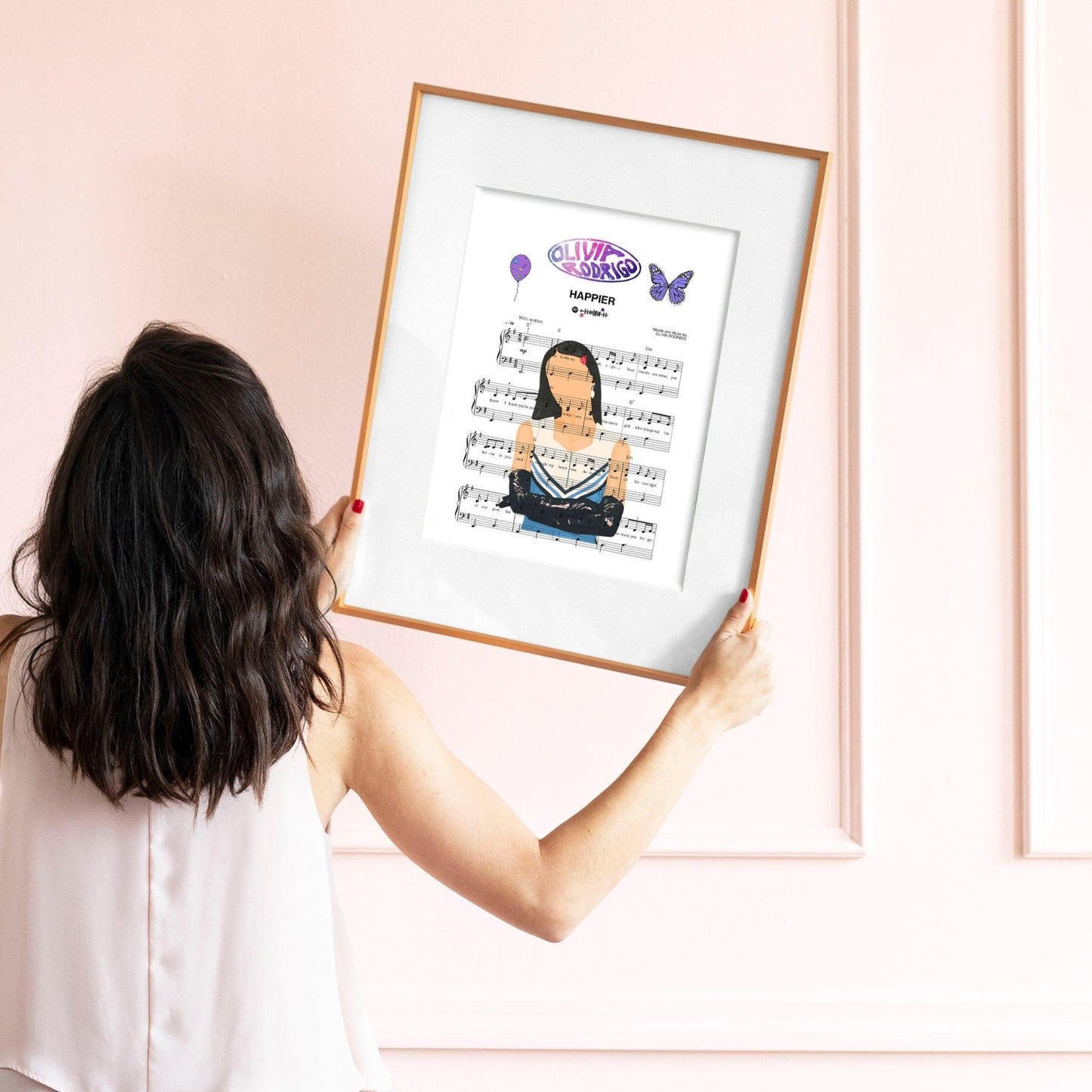 Olivia Rodrigo - Happier Song Poster - 98typesMusic