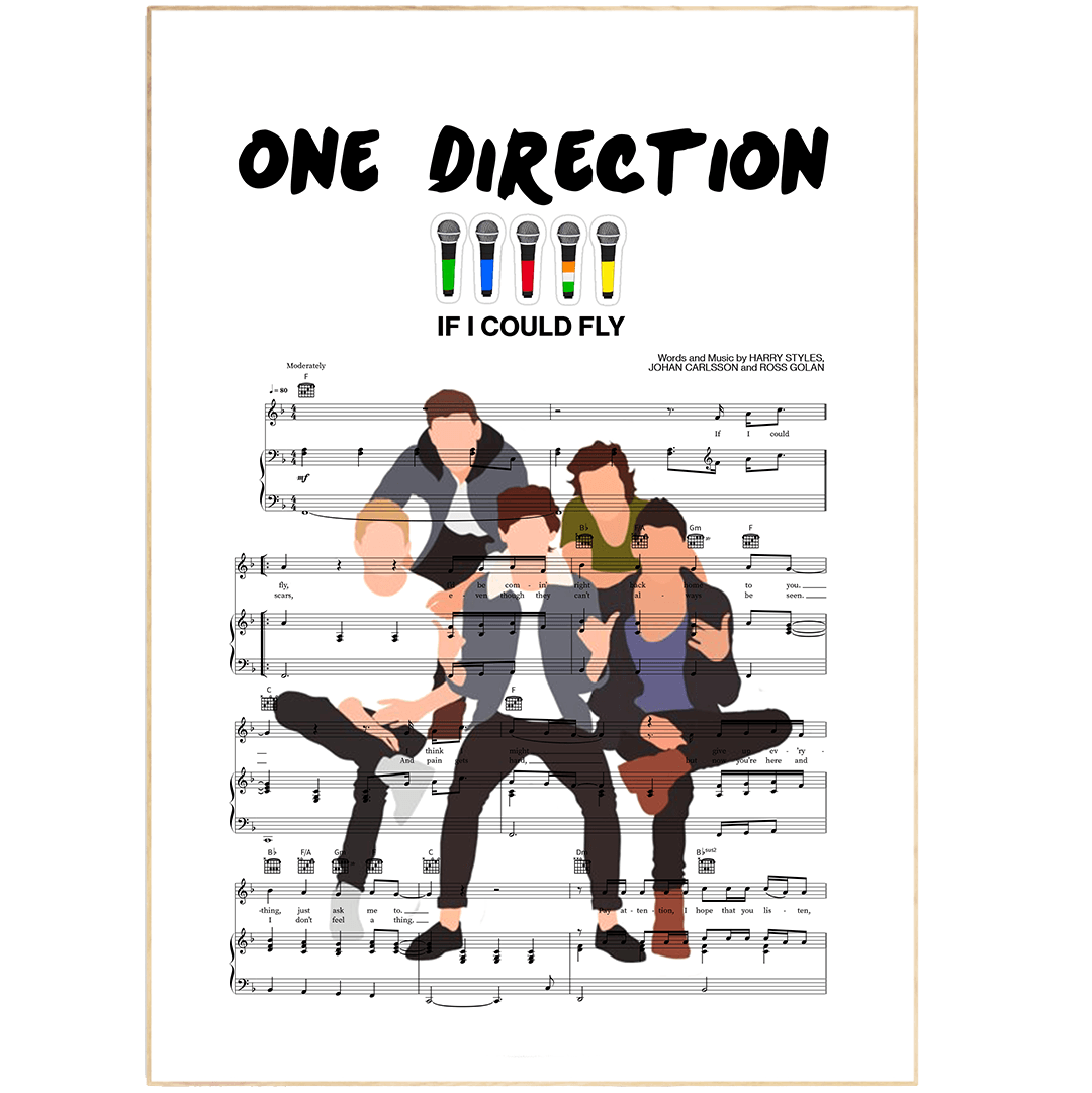 One Direction - IF I COULD FLY Poster - 98types