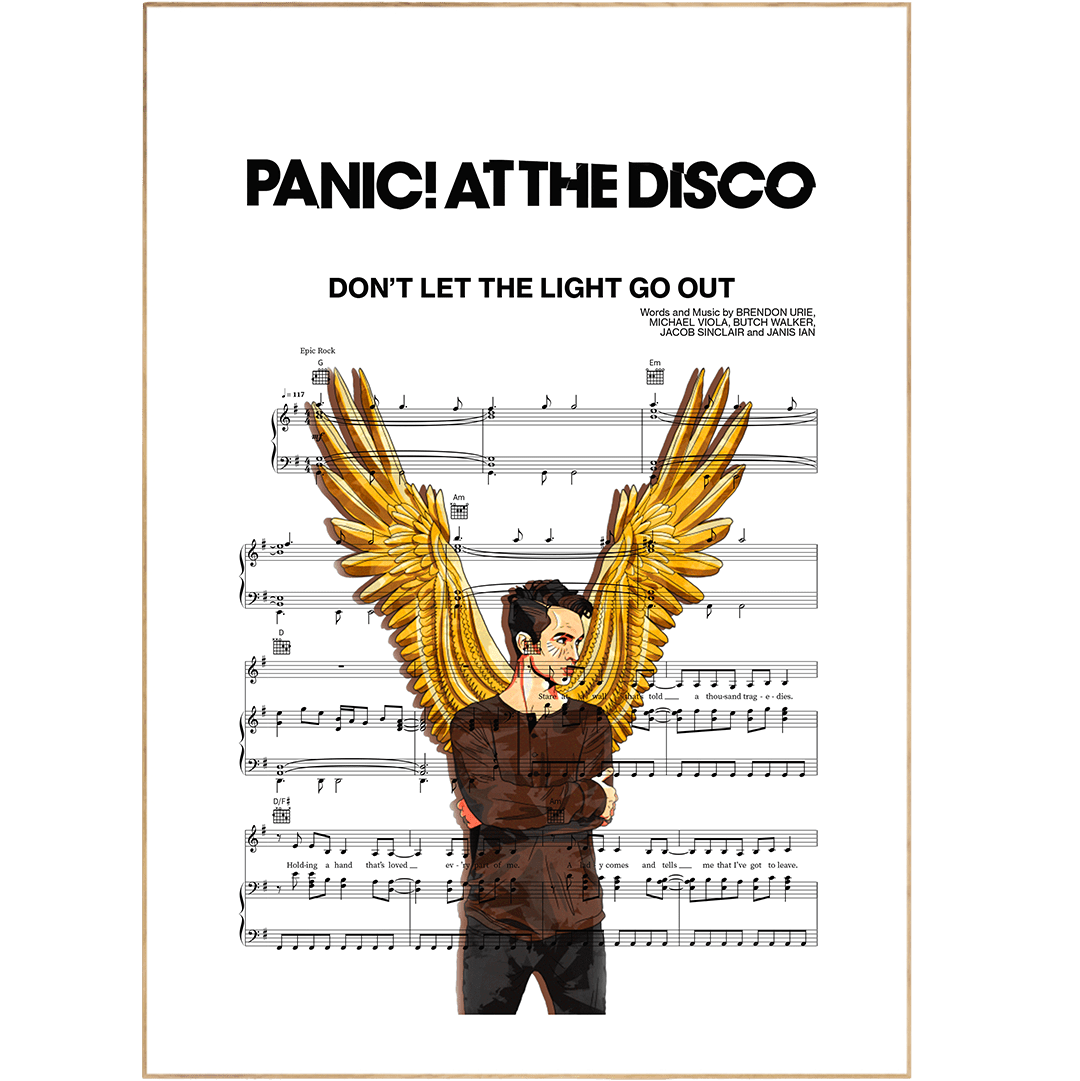 Panic at the Disco - DON’T LET THE LIGHT GO OUT Poster - 98typesMusic