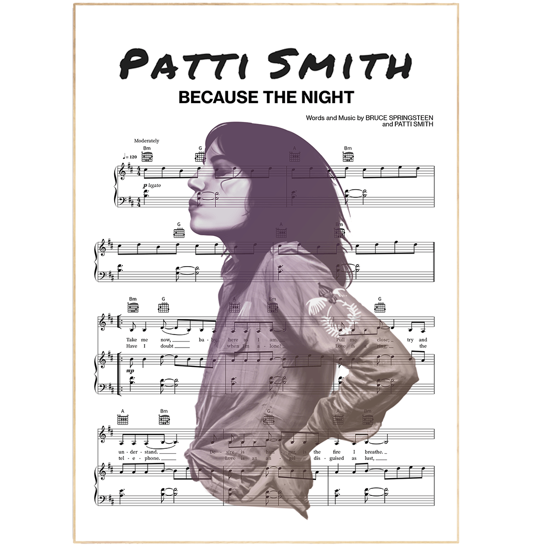 Patti Smith - Because the Night Poster - 98types