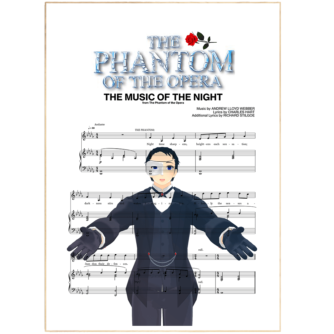 Phamtom of the Opera - THE MUSIC OF THE NIGHT Poster - 98types