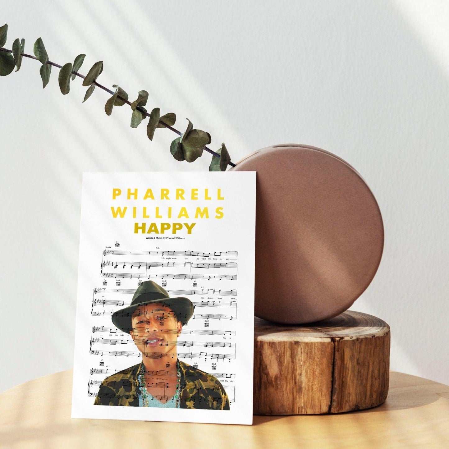Pharrell Williams Happy Poster - 98typesMusic