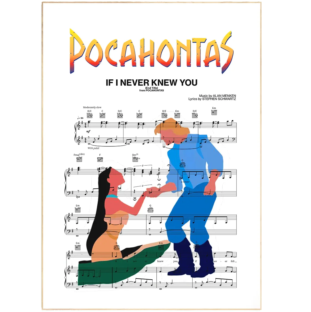 Pocahontas - IF I NEVER KNEW YOU Print - 98types
