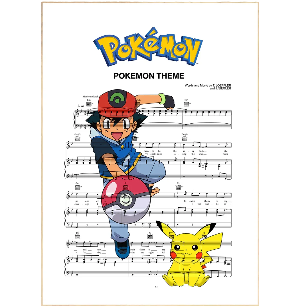 Pokemon - Main Theme Poster - 98types