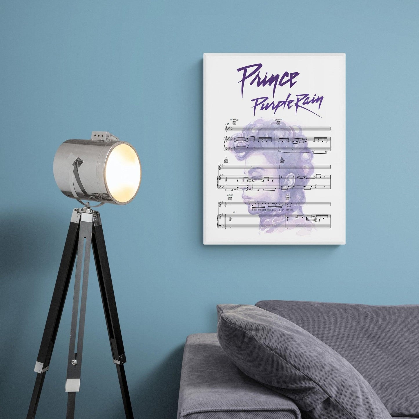 Prince Purple Rain 1984 song lyric print UK — classic pop wall art 260gsm archival matte Camden Market