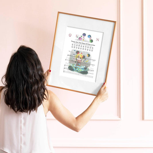Queen These Are the Days of Our Lives 1991 song lyric print UK — Innuendo Freddie Mercury wall art 260gsm Camden