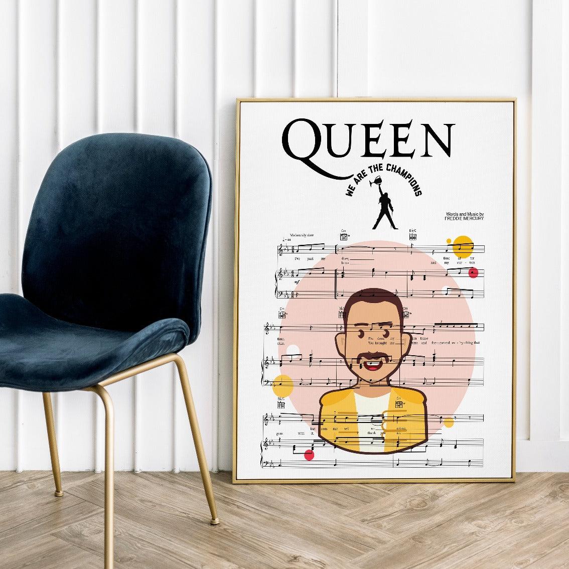 Queen - We Are The Champions Print - 98typesMusic