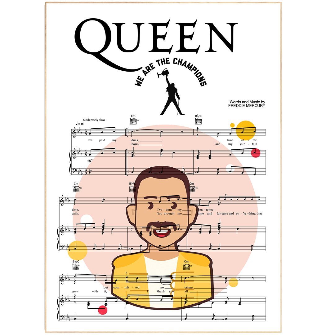Queen - We Are The Champions Print - 98typesMusic