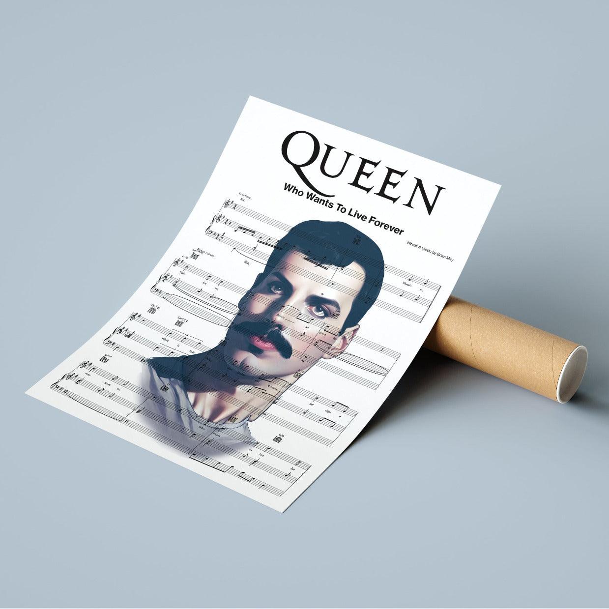Queen - Who Wants To Live Forever Print - 98typesMusic